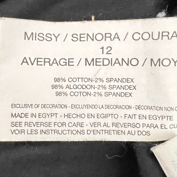 Gloria Vanderbilt Womens Corduroy Pants Size 12 Average Gray Straight Leg - Picture 5 of 6